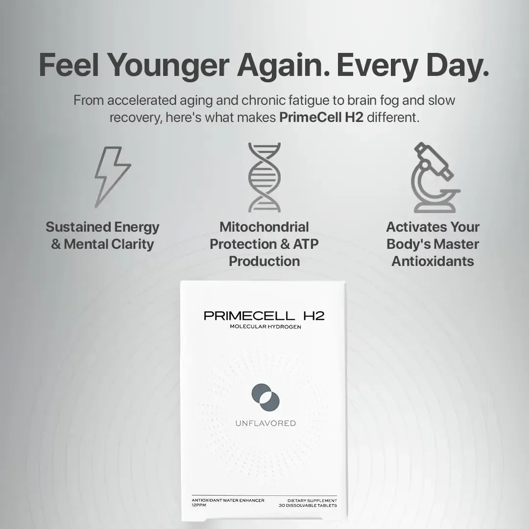 Exhausted All Day, Aging Faster Than You Should? PrimeCell H2 Protects Your Cells From The Inside Out.