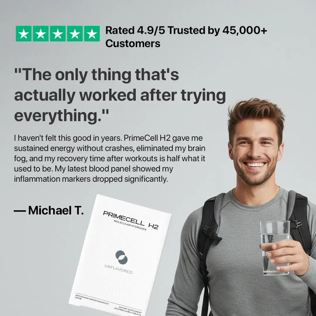 Exhausted All Day, Aging Faster Than You Should? PrimeCell H2 Protects Your Cells From The Inside Out.